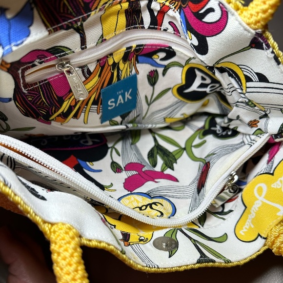 NWOT Crocheted Bag by SAK Bright Yellow - Great for Vacations and Casual Days - Picture 8 of 8